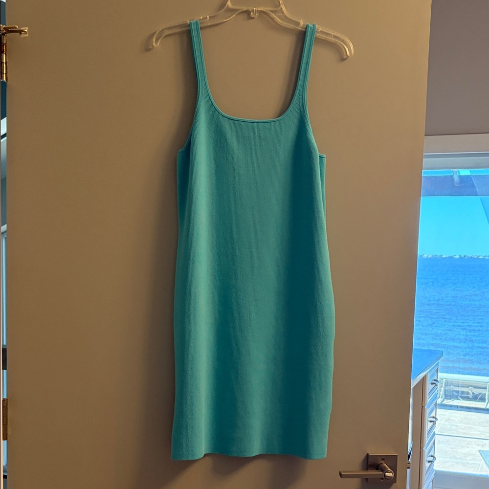 J. Crew Turquoise Tank Shift Sweater Dress L